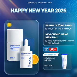  Combo serum dưỡng trắng da và kem chống nắng kiềm dầu phổ rộng SEVENLAB giúp mờ thâm bảo vệ da khỏi tia UVA UVB 
