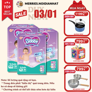   SIÊU TIẾT KIỆM  Tã BOBBY ULTRA đủ size M96 L88 XL74 XXL70 siêu nhiều miếng 