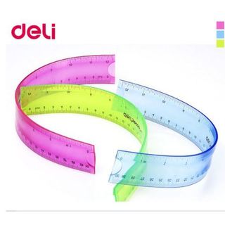Thước dẻo hình Deli  20cm 6208/30cm- 6209