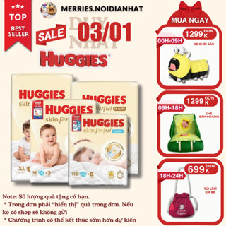  TÃ DÁN QUẦN HUGGIES SKIN PERFECT NB76 S82 M79 M76 L66 XL58 XXL54 
