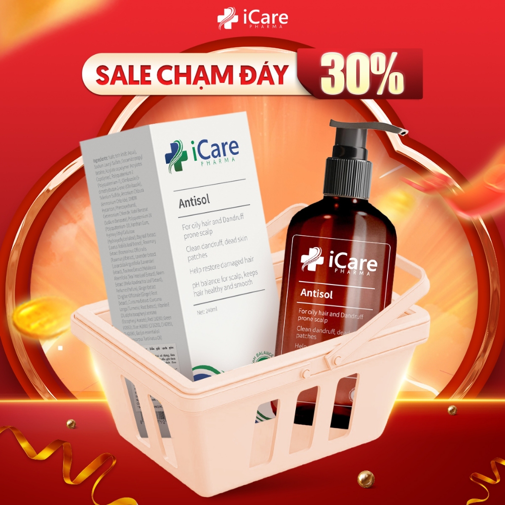 Dầu Gội Sạch Gàu Chiết Xuất Dược Liệu Antisol | Thương Hiệu iCare Pharma