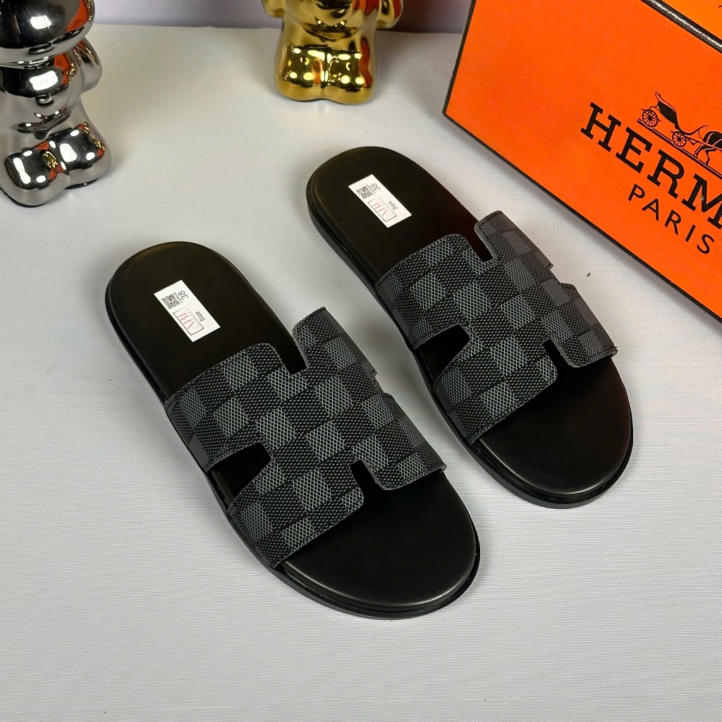 Dép nam chữ H, dép da nam cao cấp màu mới