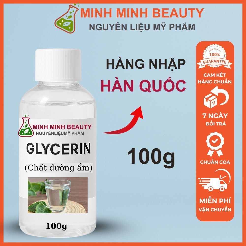 𝟏𝟎𝟎𝐠 𝐆𝐥𝐲𝐜𝐞𝐫𝐢𝐧 Thực Vật Nguyên Chất 99.7% (VG) - Dưỡng Ẩm, Nguyên Liệu Mỹ Phẩm