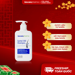  Dầu gội dược liệu BIO CARE PHARMA giảm gàu nấm ngứa da đầu Santal 300 Shampoo 200ml 