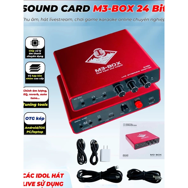 Box Livestream M3 Âm Thanh Stereo Vừa Sạc Vừa Livestream Dành Cho Điện Thoại Cực Hay. Box Live M3 Bả