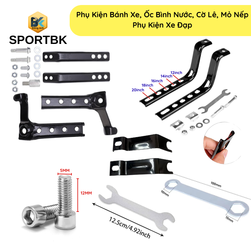 Phụ Kiện Ốc, Cờ Lê, Mỏ Nếp, Giá Đỡ Bánh Phụ Xe Đạp, Phụ Kiện Yên Xe Đạp Thể Thao