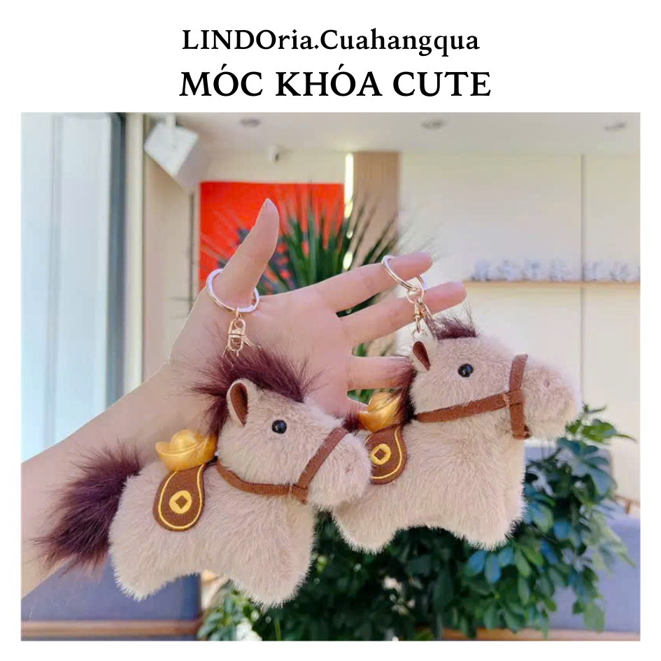 Móc Khóa Tiểu Mã May Mắn LINDORia, Móc Khóa Cute Treo Cặp, Balo, Quà Tặng Xinh Xắn