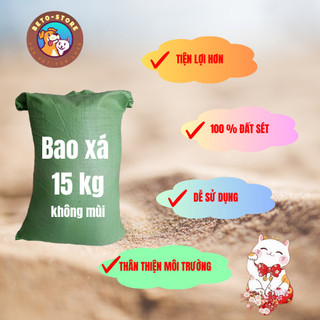 Cát Vệ Sinh Cho Mèo Bao Xá 15kg - Không Mùi - Tiết Kiệm