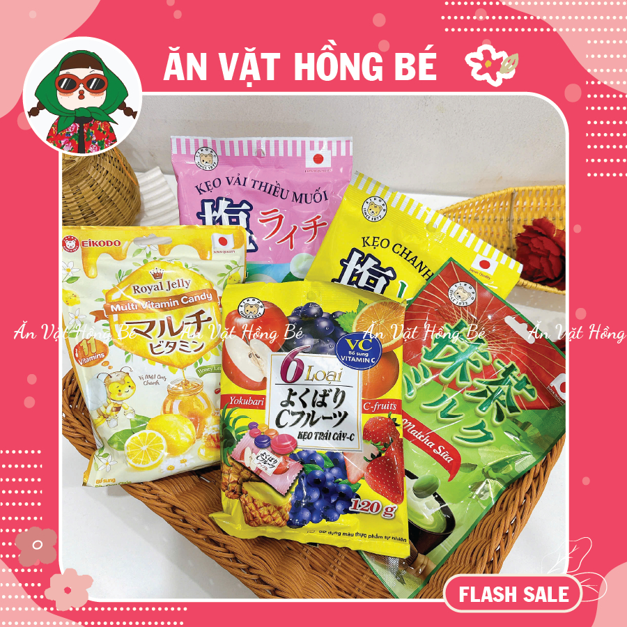 Kẹo ngậm trái cây các vị Eikodo Nhật Bản - Kẹo Eikodo bộ 5 vị thơm ngon