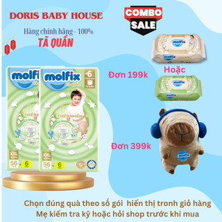 [Quà tặng] Tã/bỉm QUẦN bé Molfix đủ size M76+6, L68+6, XL62+6, XXL56+6 -MẪU CẢI TIẾN DATE MỚI
