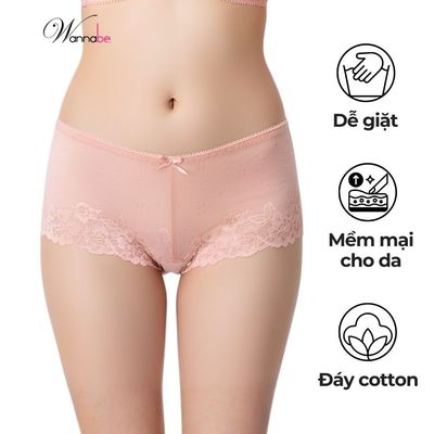 Quần lót ren cao cấp WANNABE quần chíp nữ nguyên bản ren hoa không lộ viền gợi cảm xinh xắn QLR04