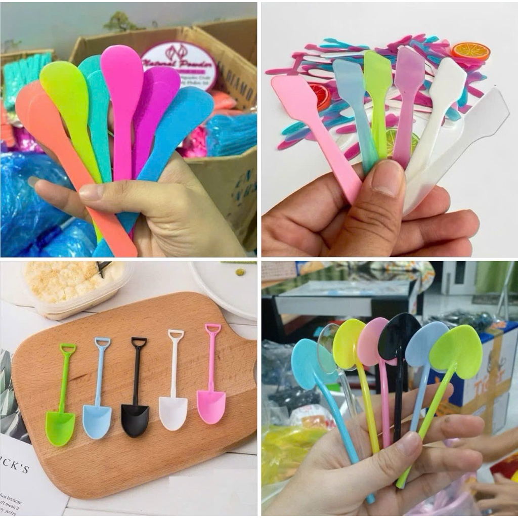 Combo 50-100 muỗng múc kem/ xẻng mini múc bột [Màu hồng]