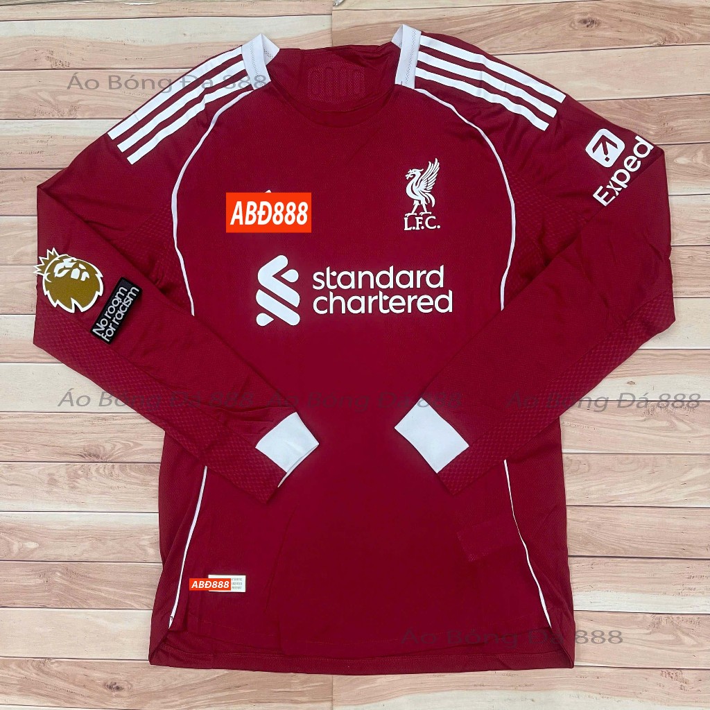 [Chỉ Có Áo] Áo Bóng Đá Player CLB Liverpool Sân Nhà 25/26, Mẫu Dài Tay - Hàng Nhập Khẩu Thailand