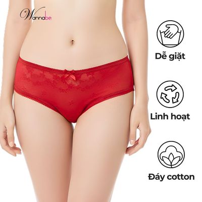 Quần lót nữ thun gấm lạnh WANNABE quần chíp đẹp tinh tế cảm giác mát lạnh thiết kế đơn giản QLR27