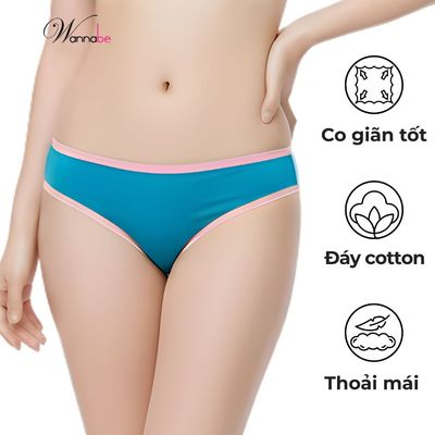 Quần lót nữ thun cotton WANNABE quần chíp giá rẻ đơn giản dễ mua dễ mặc thoáng mát cả ngày QLC02