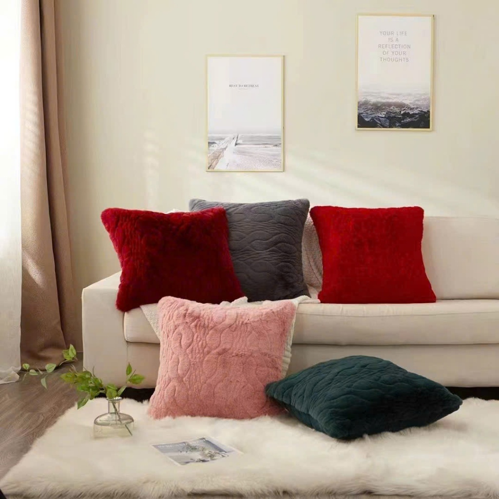 Vỏ Gối Sofa Lông Cáo Cao Cấp 50x50 – Vỏ Gối Trang Trí Phòng Khách Phòng Ngủ Phong Cách Luxury