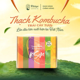 Thạch 7 vị trái cây tươi it đường kombucha KSIM Vitropi Garden - Hộp 1kg