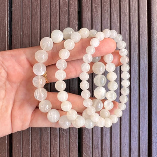 Vòng tay đá Silver Moonstone (hạt 6-8-10mm)
