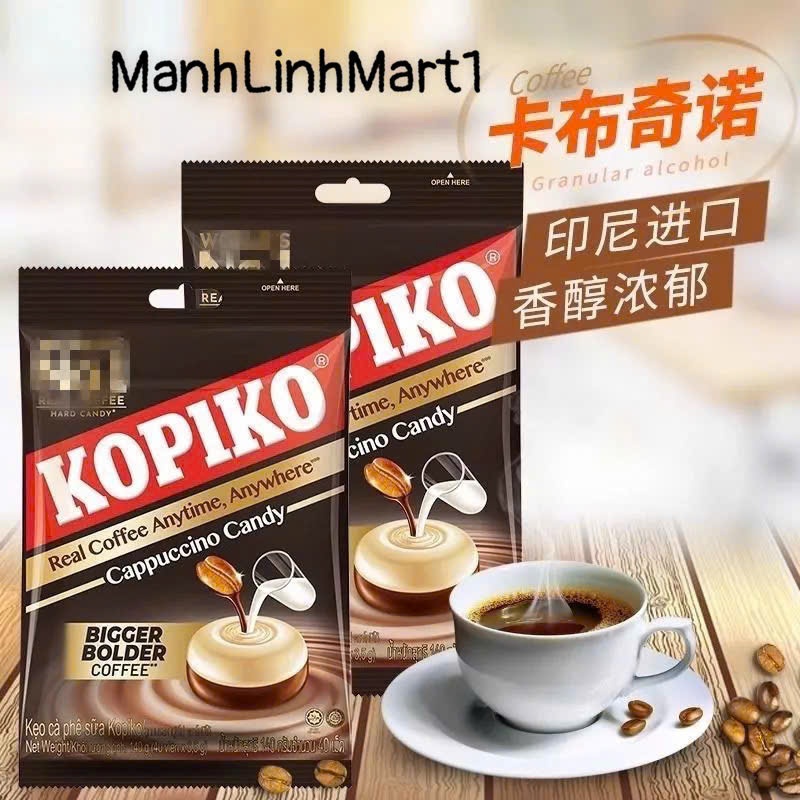KẸO CÀ PHÊ KOPIKO GÓI 140G/ KẸO CÀ PHÊ SỮA KOPIKO CAPPUCCINO...