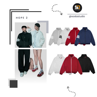  Áo Khoác Hoodie Unisex Nam Nữ Soda Studio HOPE Version 2 Top Menswear Jacket - Nỉ Da Cá   không xù   - Có Túi Hoodie 