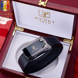 Thắt lưng nam cao cấp GUSKI chất liệu da bò thật chính hãng sang trọng G5