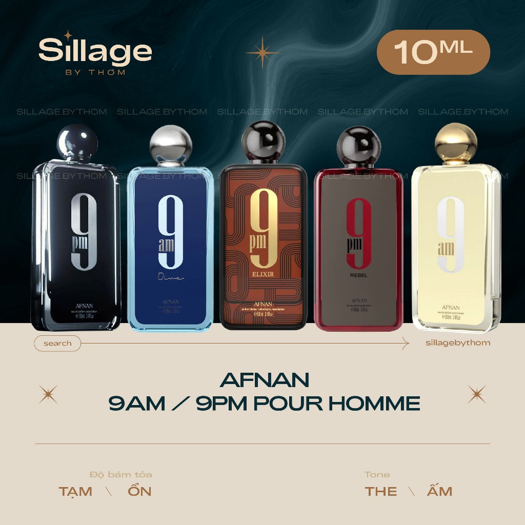 9PM 9AM POUR HOMME EDP DIVE REBEL ELIXIR | Mẫu thử nước hoa nam