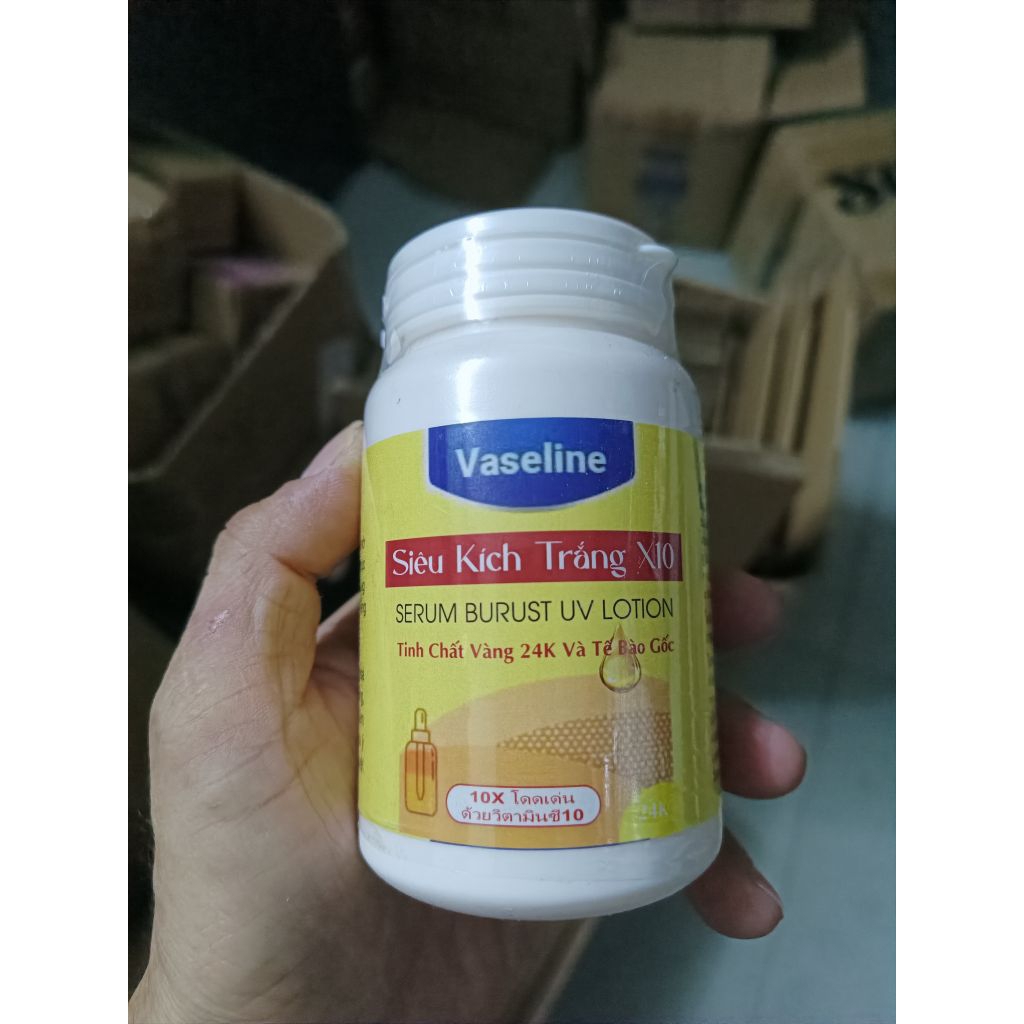 siêu kích trắng x10 ( vaseline) vàng