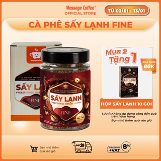  Cà Phê Hòa Tan Sấy Lạnh FINE Cao Cấp tinh chất cafe rang xay nguyên chất tiện lợi dùng liền từ Message Coffee 