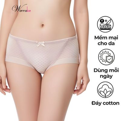 Quần lót ren WANNABE quần chíp ren Nhật dáng sang trọng nữ tính thoải mái thoáng mát cả ngày QLR21