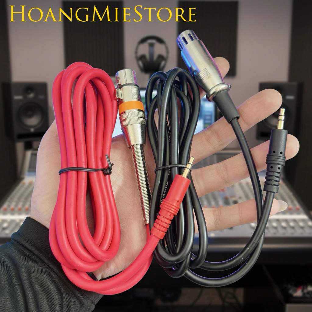 Dây mic thu âm 5V đầu 3.5mm PREMIUM loại xịn cho Micro AT100, BM700, BM800, BM900, LGT240, U87 1,5m 