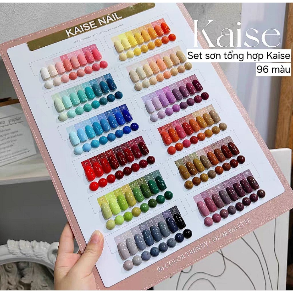 Set sơn tổng hợp Kaise 96 màu cao cấp tặng bảng màu phukiennaildiepanh