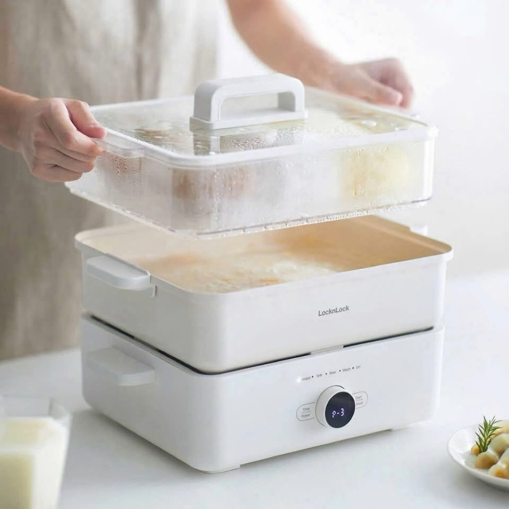 Nồi lẩu đa năng LocknLock Bianco Electric Multicooker 4.5L EJP154IVY