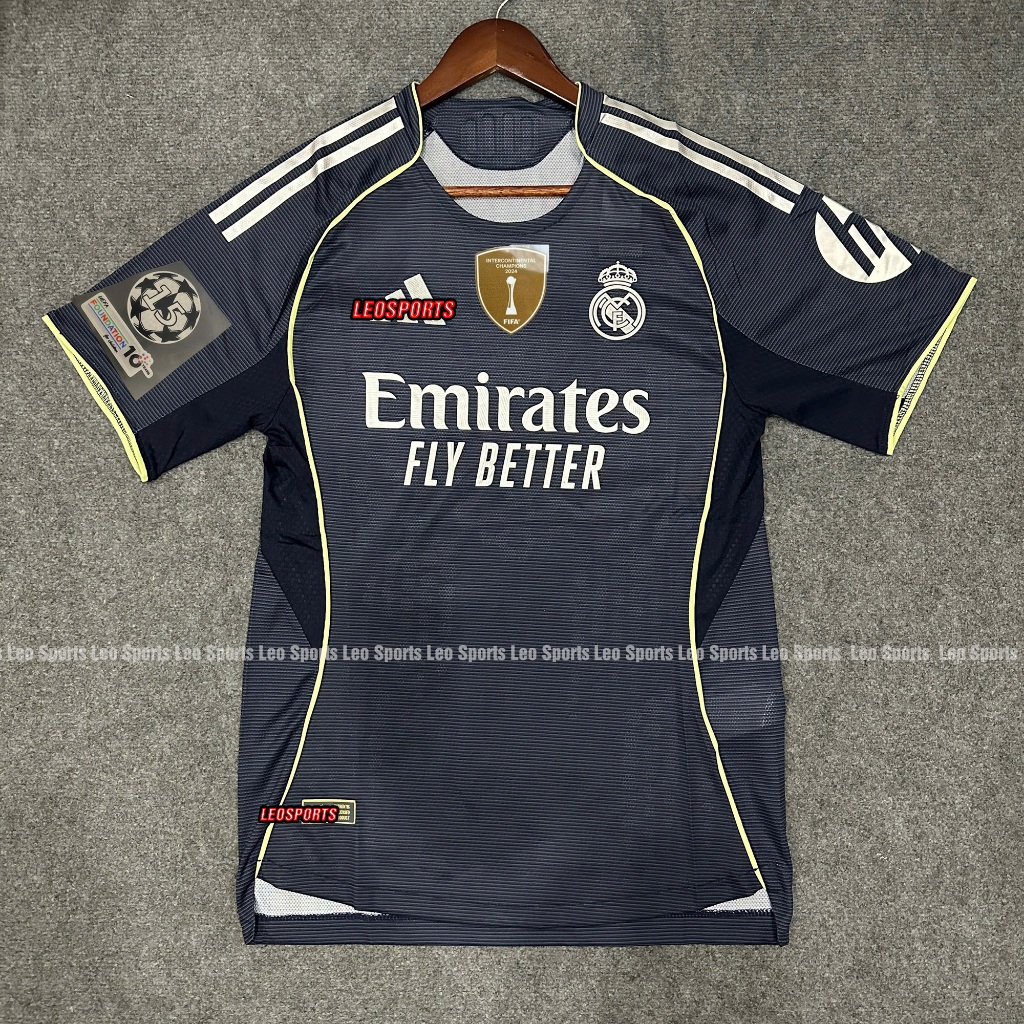 [Chỉ Có Áo] Áo Bóng Đá Phiên Bản Player CLB Real Madrid 25/26 Sân Khách 2 - Hàng Thailand Cao Cấp