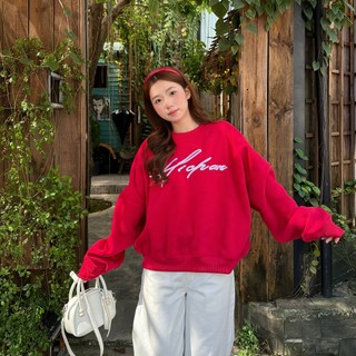 HICHAN - Áo Sweater hình thêu form rộng thời trang nữ