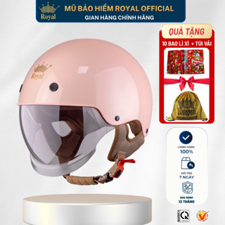  Mũ Bảo Hiểm Royal Chính Hãng M239 Kính Âm Dài Hạn Chế Tia UV Nón Bảo Hiểm Royal Helmet Nửa Đầu Có Kính Hợp Nam Nữ 