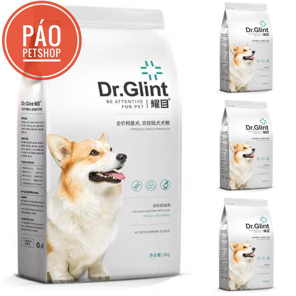 SET 4 túi (8kg) thức ăn cho CORGI DR.GLINT giúp mượt lông, đầy đủ dinh dưỡng