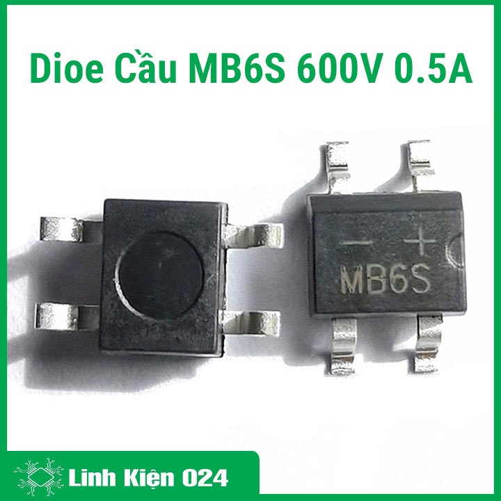 Combo 10 Dioe Cầu MB6S 600V 0.5A SOP4