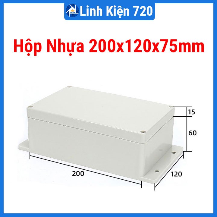 Hộp nhựa 200x120x75mm - chống nước CT