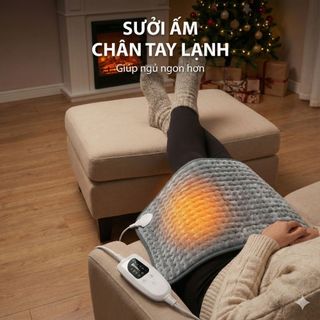  Thảm Chườm Nóng Kachi MK363 giảm đau nhức sưởi ấm đệm sưởi chăn điện 