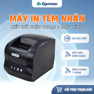 Máy In Tem Mã Vạch in tem trà sữa in vận đơn 365B rất rẻ sử dụng trên điện thoại và máy tính 