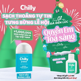  Dung dịch vệ sinh phụ nữ Chilly Protect chiết xuất cỏ xạ hương hỗ trợ kháng khuẩn chai 200ml 