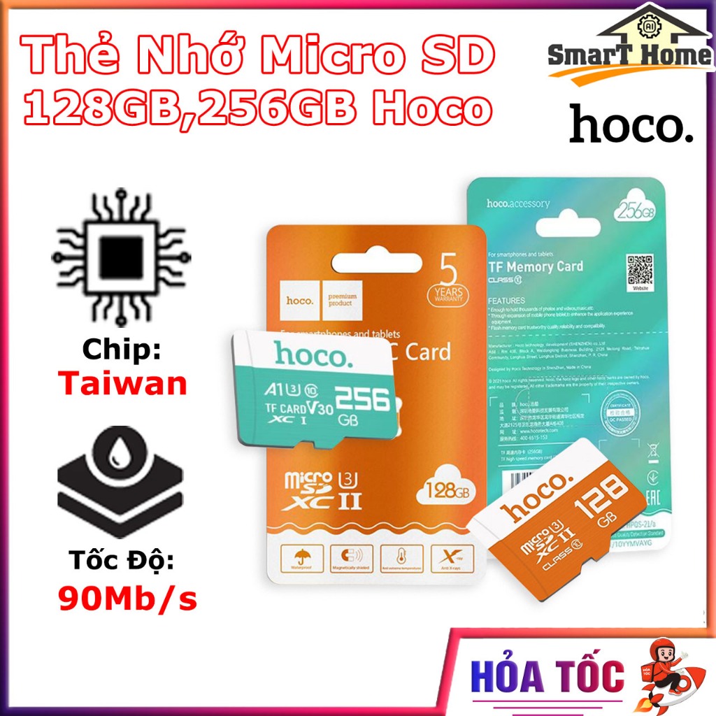 Thẻ Nhớ Micro SD 128GB,256GB Chính Hãng Hoco- Thẻ Nhớ Micro SD 128GB,256GB Hoco Hàng Cao Cấp.
