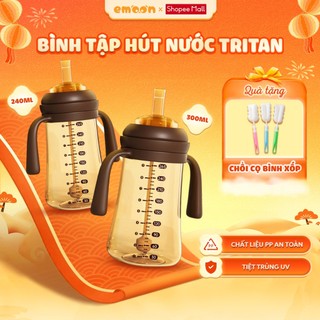  Bình Tập Hút Nước Cho Bé Emoon Tritan Chuẩn Nha Khoa Chống Sặc An Toàn Dễ Cầm Phù Hợp Cho Trẻ 5 Tháng+ 