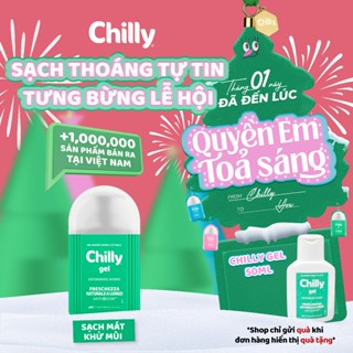  Dung dịch vệ sinh phụ nữ Chilly Gel chiết xuất bạc hà se se lạnh bùng tươi mát chai 200ml 