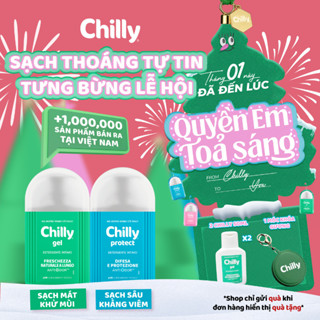  Combo 2 chai dung dịch vệ sinh phụ nữ 200ml Chilly Gel + Protect duy trì độ pH hiệu quả ngăn mùi 
