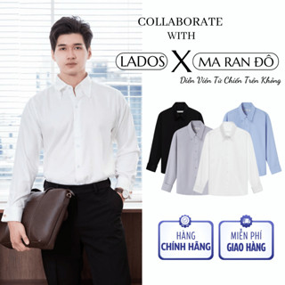  Áo Sơ Mi Button Down Nam Dài Tay LADOS-8165 Gắn Cufflink cách điệu chất vải lụa cao cấp lịch lãm sang trọng 