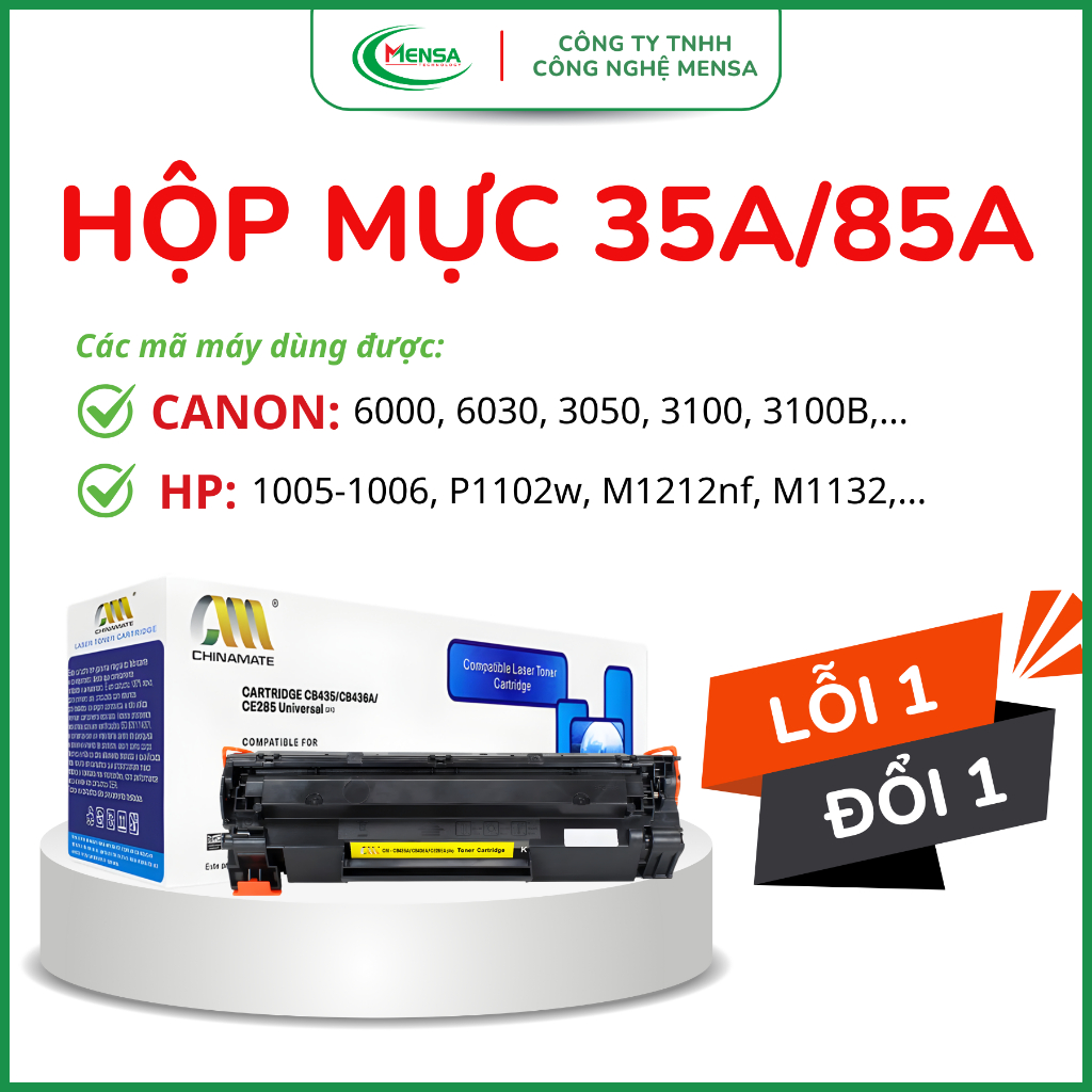 Mực In AICON Cartridge 35A/ 85A/ 78A Cho Máy I ,HP P1005, Canon LBP 6000 Series (CB435A/436A/CE285A)