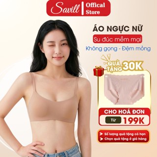 Áo ngực không gọng mút mỏng mềm mại - Áo lót đúc su non thoáng mát cài sau SAVILL A141 