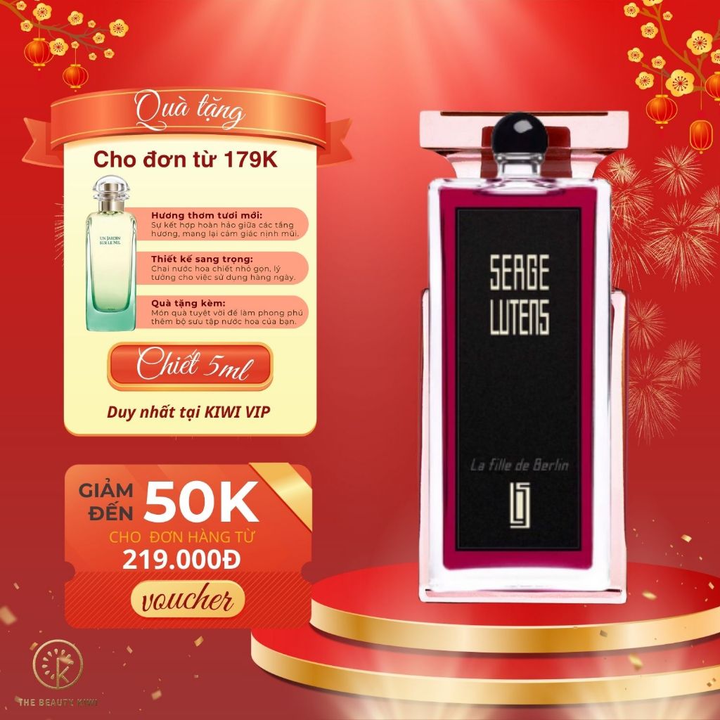 Nước hoa unisex chính hãng - Serge Lutens La Fille De Berlin chiết 10ml - Gợi cảm - The Beauty Kiwi