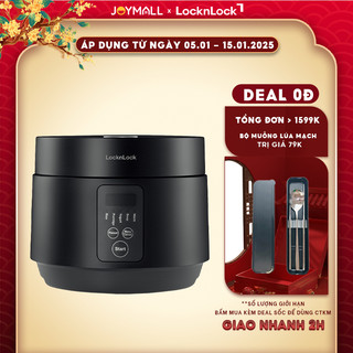  Nồi cơm điện tử 1.2L LocknLock Compact Rice Cooker EJR346BLK - Hàng chính hãng 5 chế độ - JoyMall 